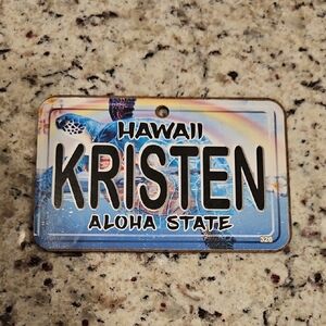 Hawaii Aloha State License Plate Souvenir Kristen